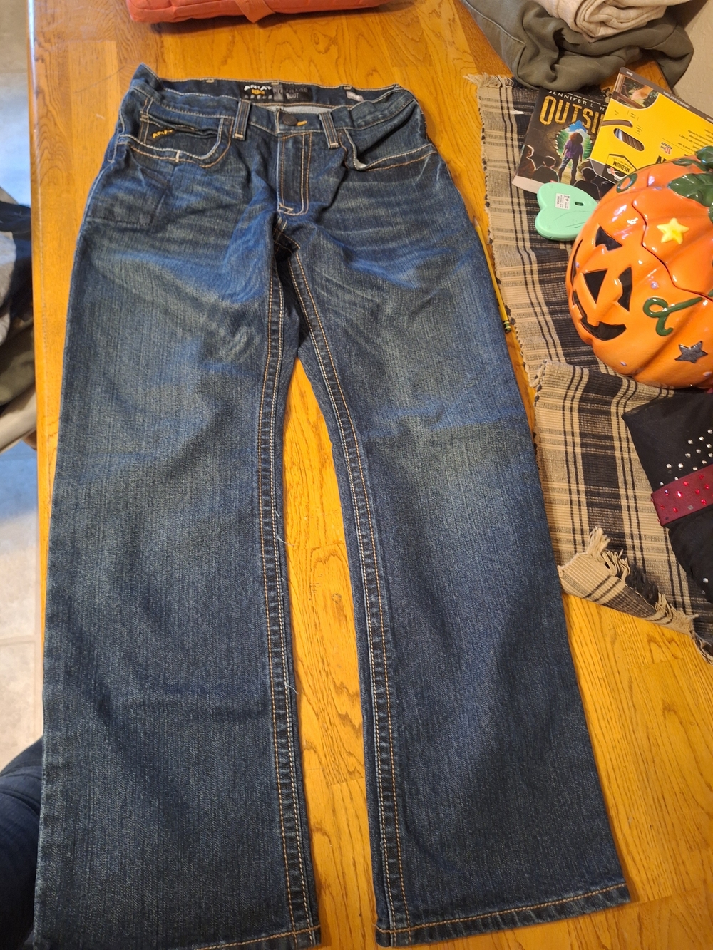 Ariat Men’s Bootcut Jeans in Dark Blue Denim